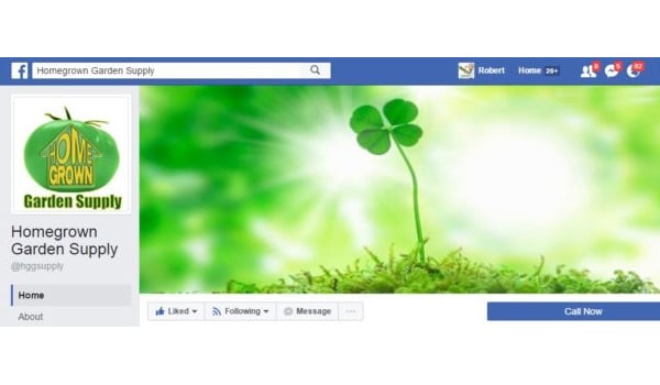 Homegrown Garden Supply Facebook Page