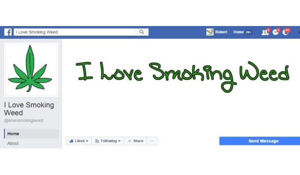 I Love Smoking Weed Facebook Page
