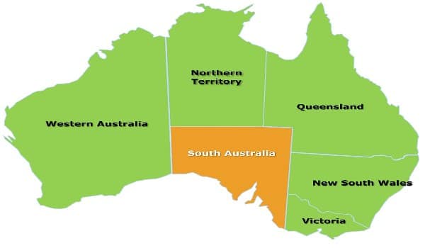 South Australia map