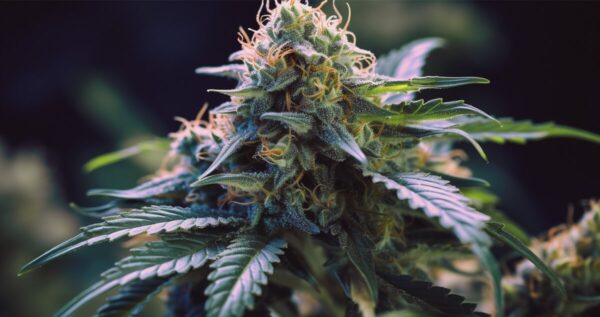 A healthy Gumbo weed plant growing strong, with fresh green leaves and dense buds that show off the strain’s rich, flavorful genetics.