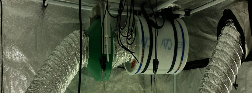 carbon filter in growroom
